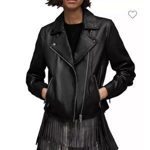 Beautiful, barely worn All Saints Dalby Biker 100% leather jacket.